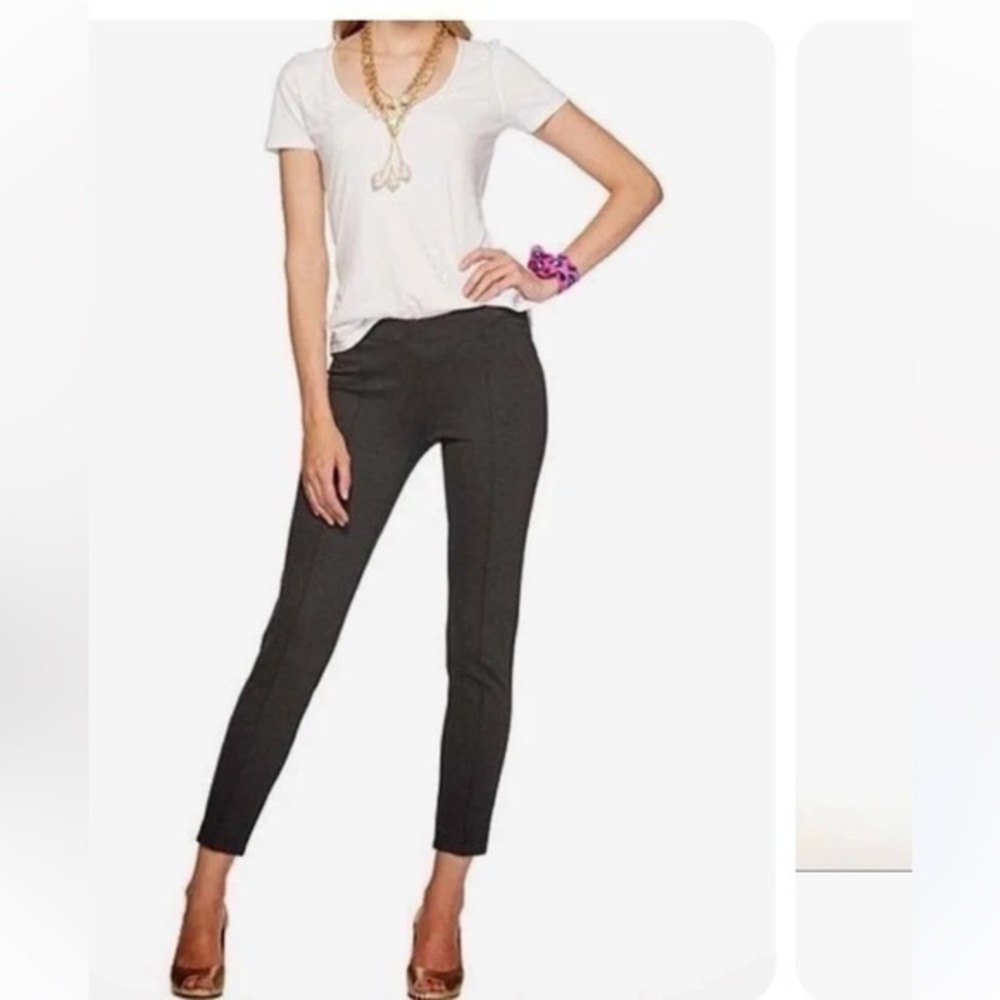 Lilly Pulitzer Ponte Charcoal Gray Pull On Pants